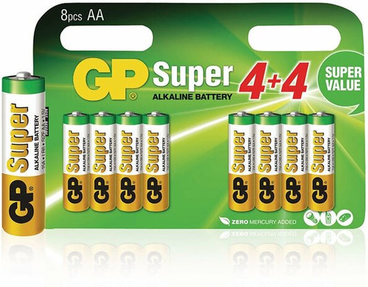 GP Super Alkaline-batterier 8-pak