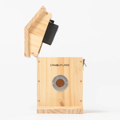 Camouflage EZ-NestEye birdhouse with AI camera