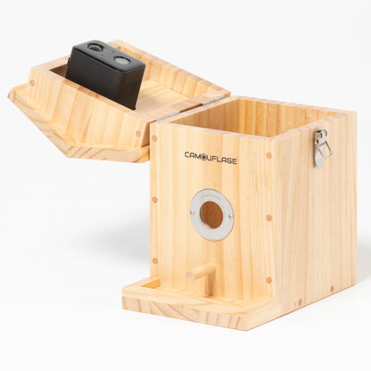 Camouflage EZ-NestEye birdhouse with AI camera